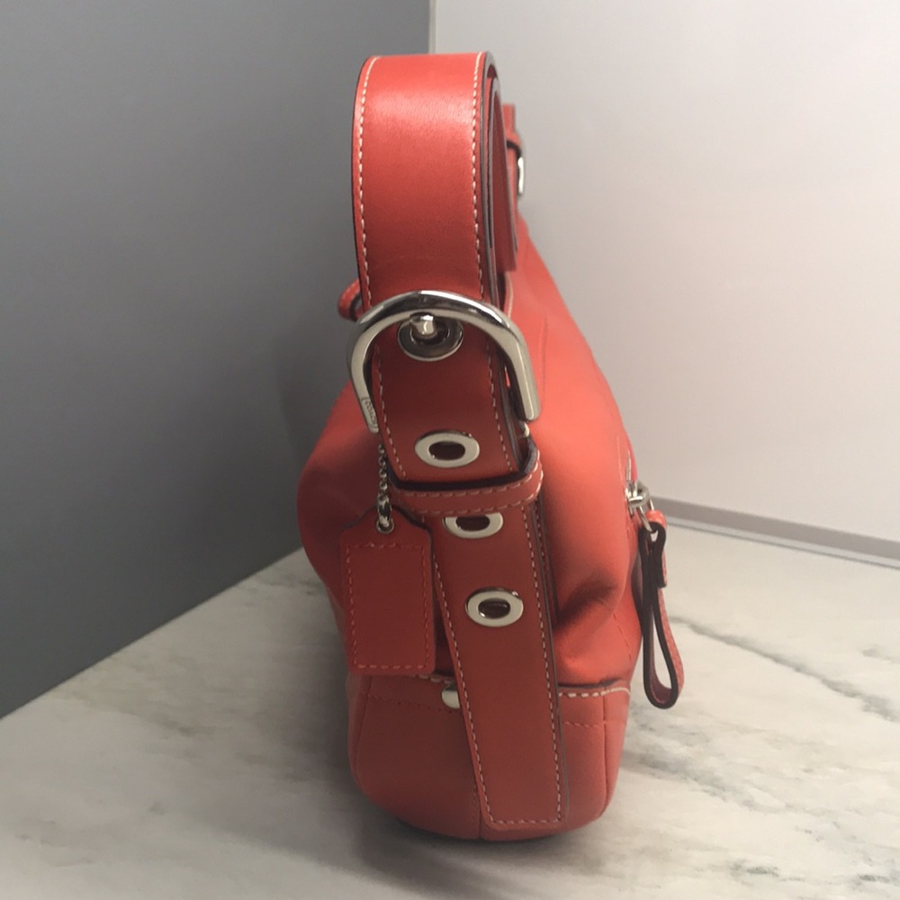 Coach New York East West Salmon colored Satchel - Picture 9 of 10